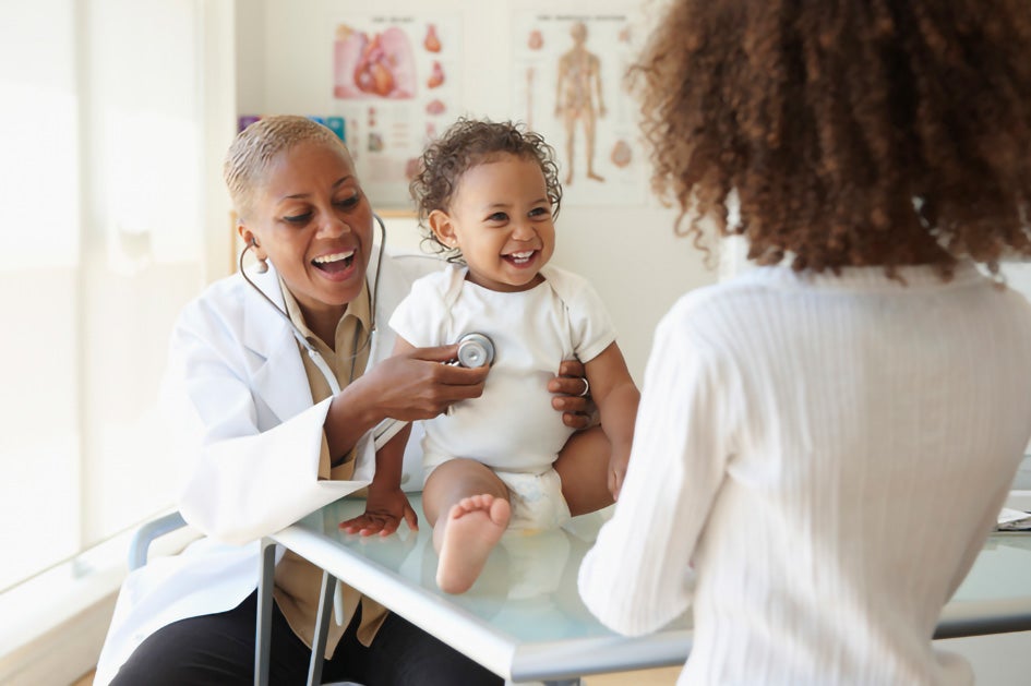 Nurse with a baby