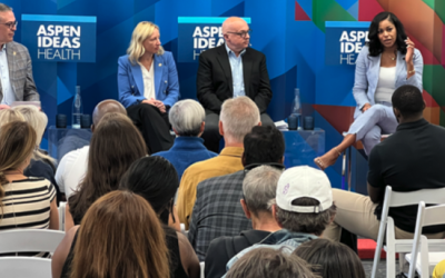 Panel members discussing 4 Takeaways from Aspen Ideas: Health Conference